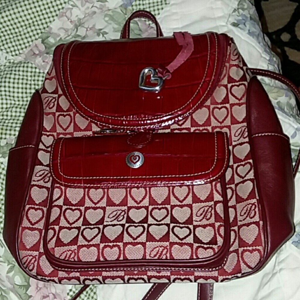 New Brighton red backpack purse